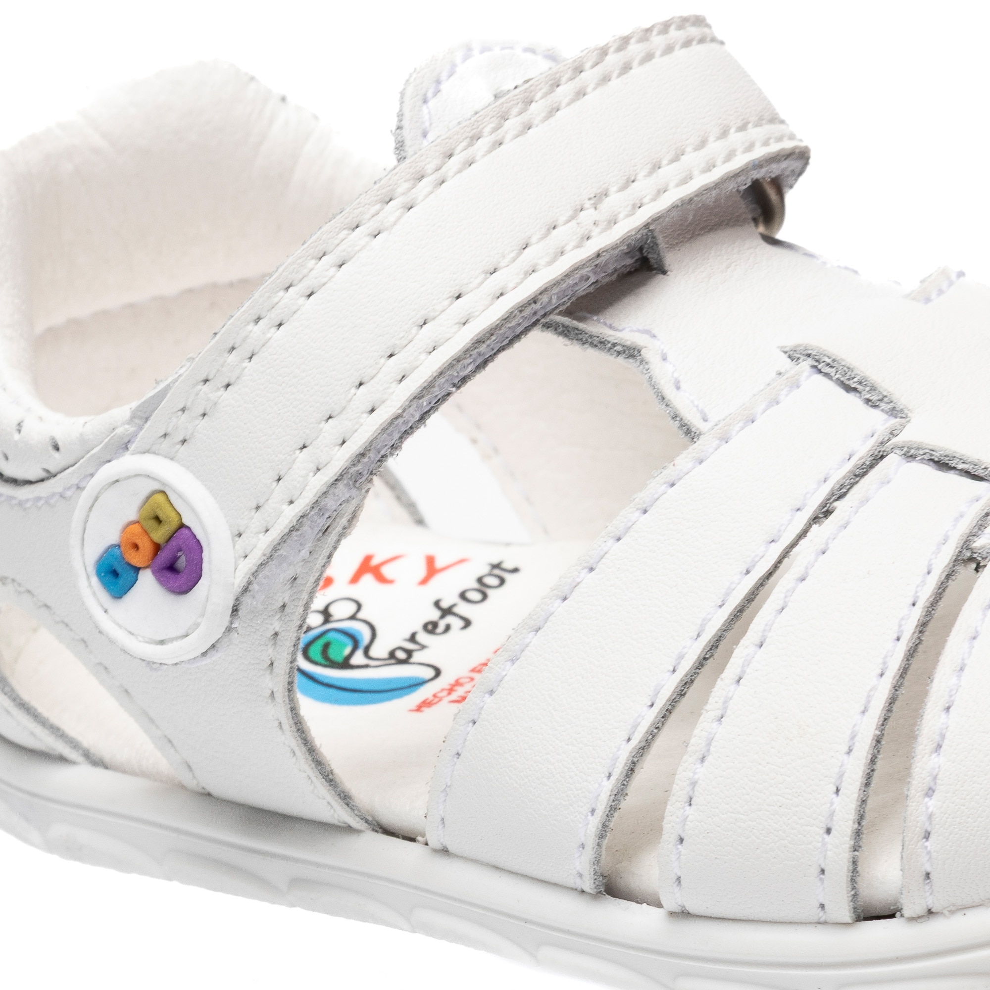 Sandalias de bebé barefoot con cierre adherente - Pablosky - Blanco Blanco-3