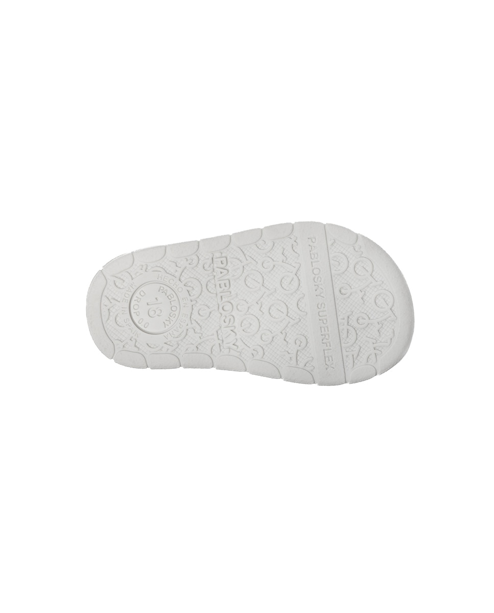Sandalias de bebé barefoot con cierre adherente - Pablosky - Blanco Blanco-4