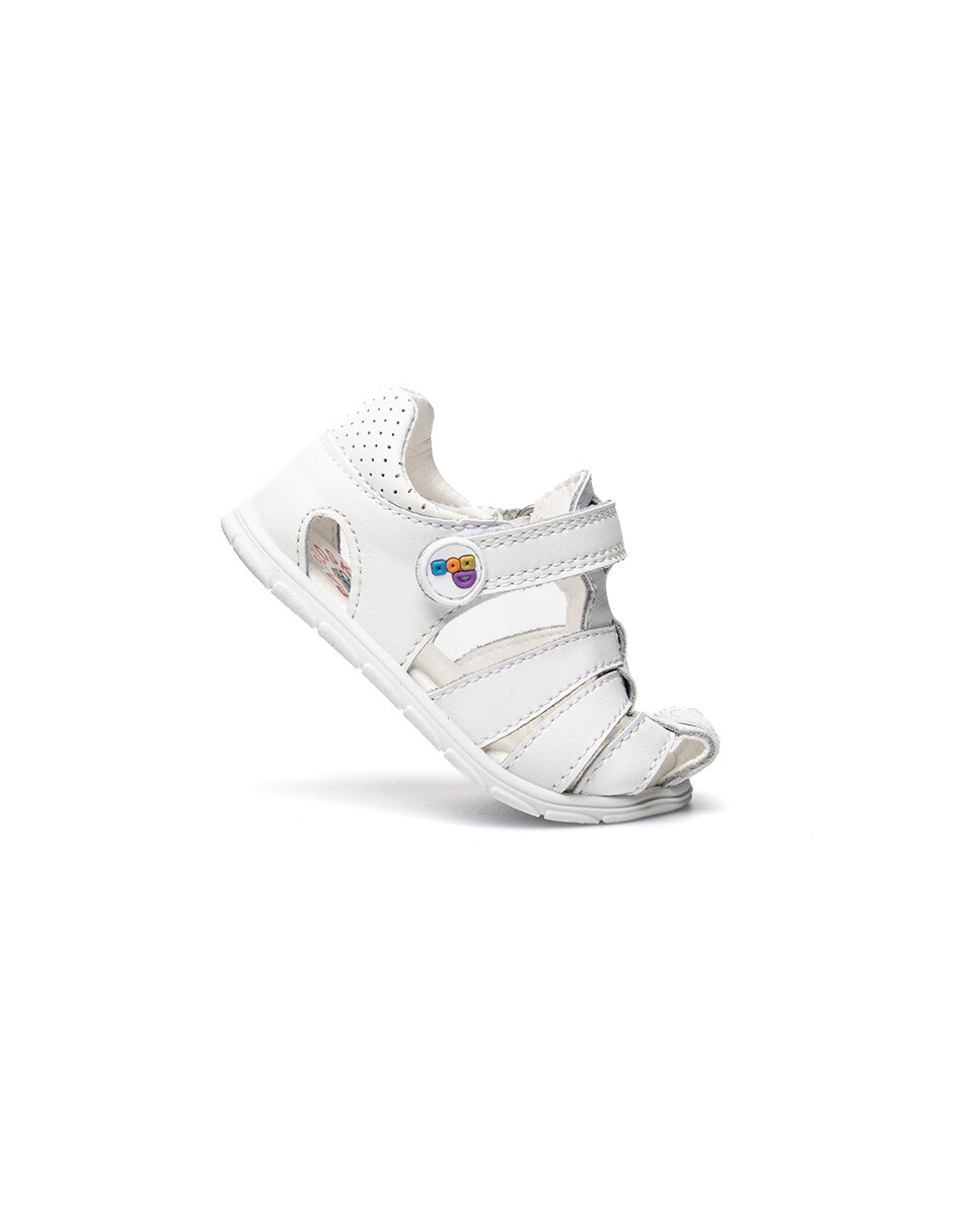 Sandalias de bebé barefoot con cierre adherente - Pablosky - Blanco Blanco-7