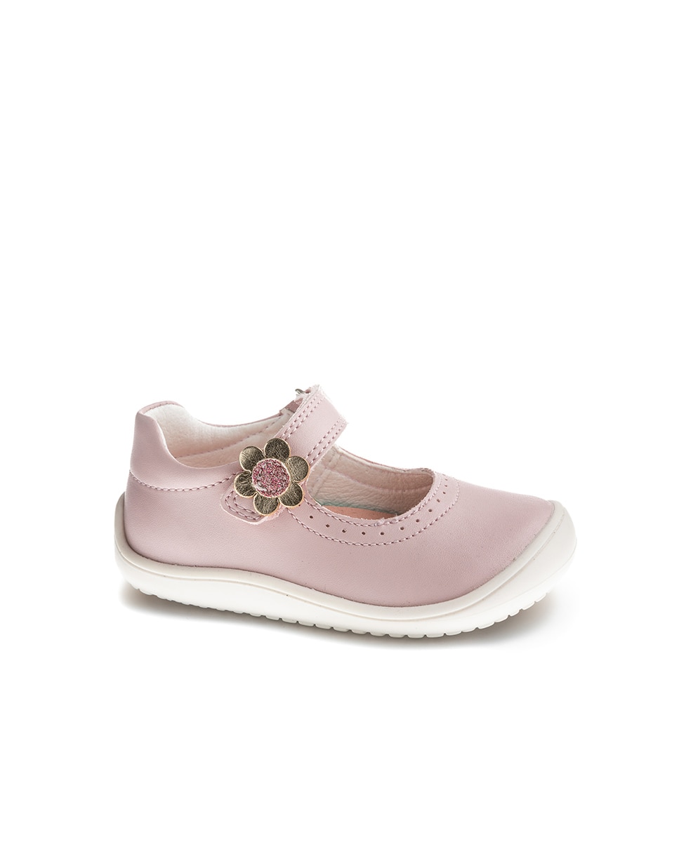 Merceditas de bebé niña barefoot con cierre adherente - Pablosky - Rosa pastel Rosa pastel-1