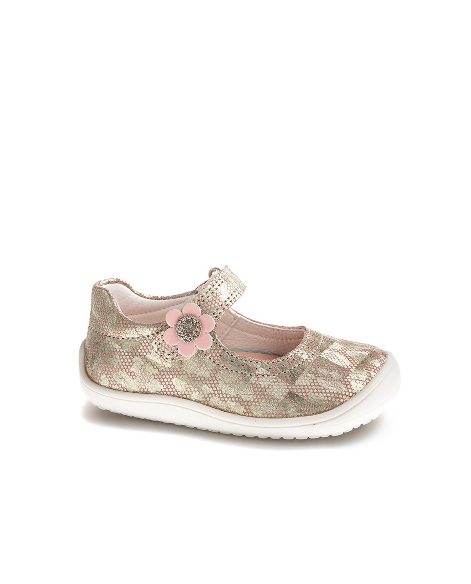 Merceditas de bebé niña barefoot con cierre adherente - Pablosky - Beige Beige-1