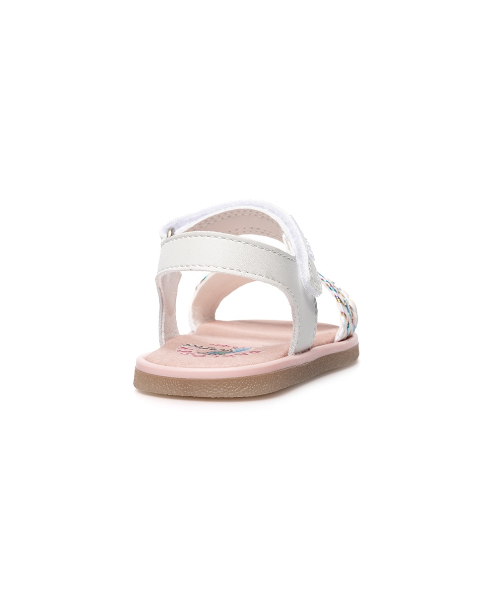 Imagen 6 de Sandalias de bebé niña barefoot con cierre adherente - Pablosky - Blanco Blanco