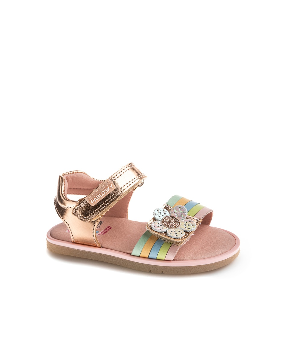 Imagen 1 de Sandalias de bebé niña barefoot con cierre adherente - Pablosky - Rosa Rosa