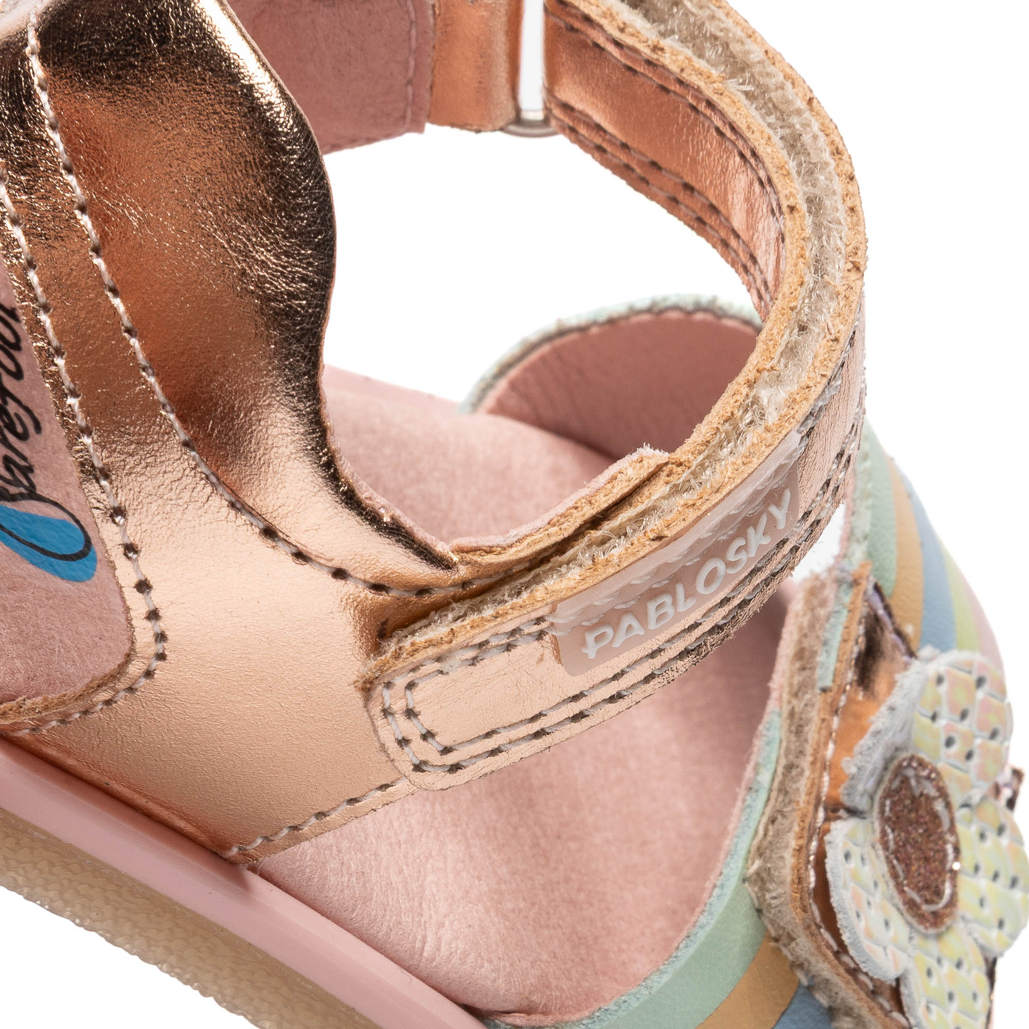 Imagen 3 de Sandalias de bebé niña barefoot con cierre adherente - Pablosky - Rosa Rosa