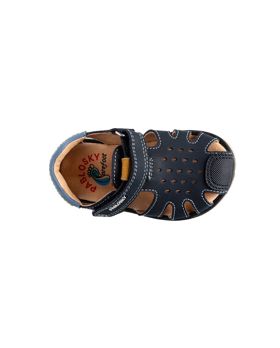 Sandalias de bebé niño barefoot con cierre adherente - Pablosky - Azul marino Azul marino-5