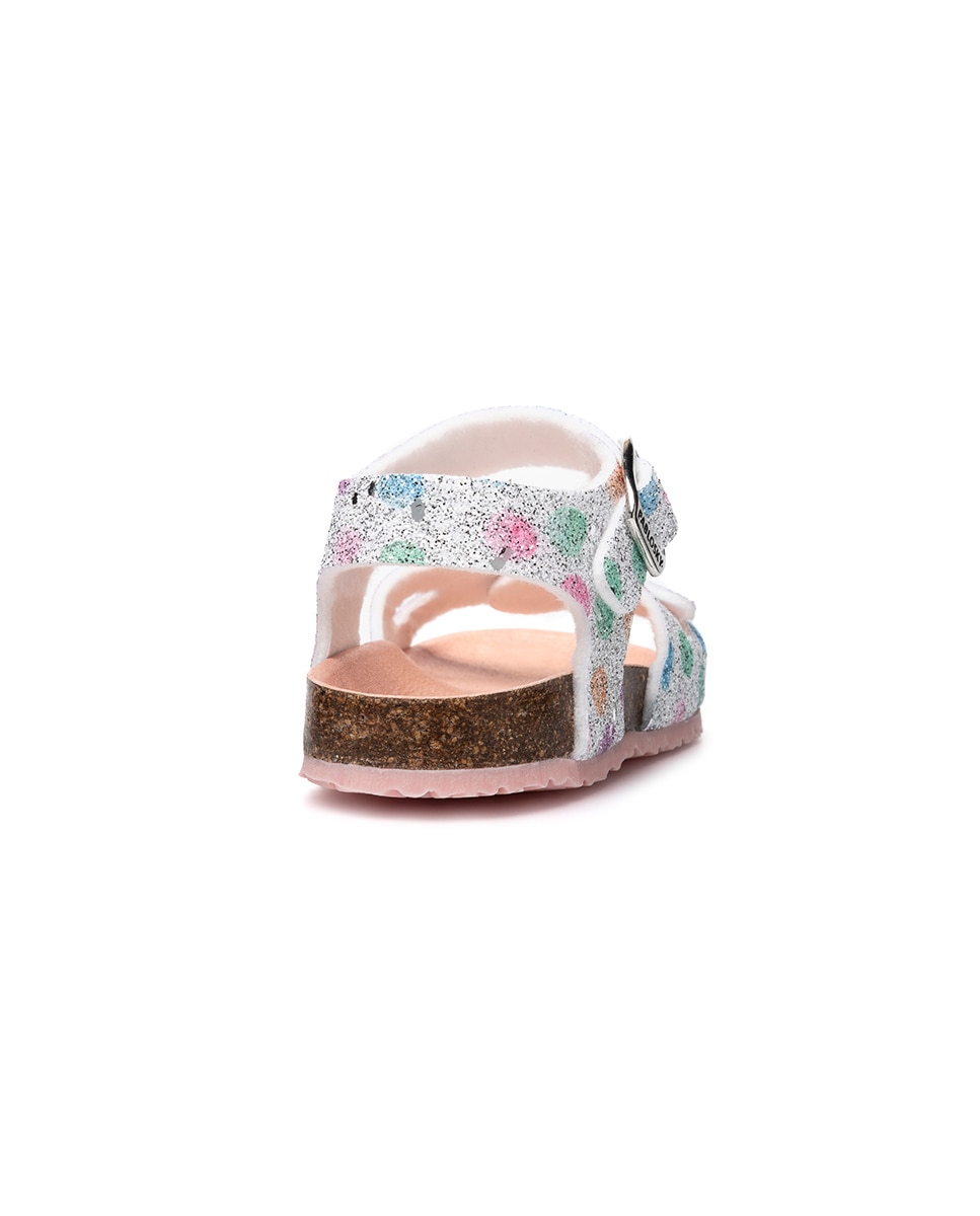 Imagen 5 de Sandalias abiertas de niña con hebilla - Pablosky - Blanco / Rosa Blanco / Rosa