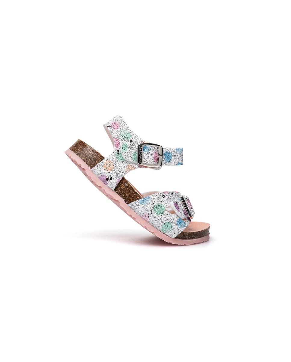 Imagen 6 de Sandalias abiertas de niña con hebilla - Pablosky - Blanco / Rosa Blanco / Rosa