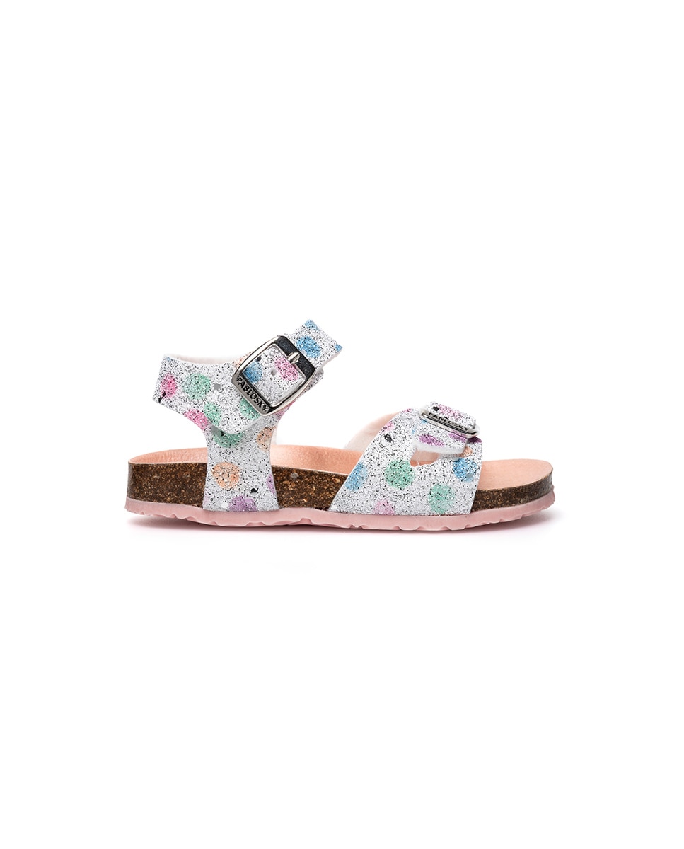 Imagen 7 de Sandalias abiertas de niña con hebilla - Pablosky - Blanco / Rosa Blanco / Rosa