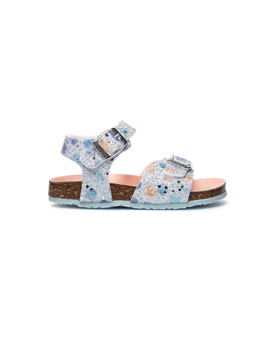 Imagen 7 de Sandalias abiertas de niña con hebilla - Pablosky - Azul / Blanco Azul / Blanco