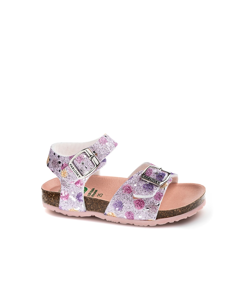 Imagen 1 de Sandalias abiertas de niña con hebilla - Pablosky - Morado Morado