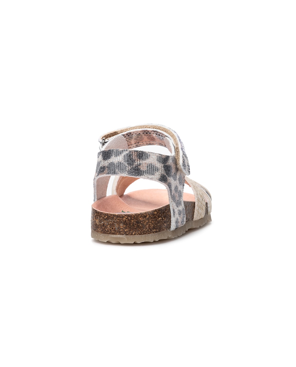 Sandalias abiertas de niña con cierre adherente - Pablosky - Beige Beige-5