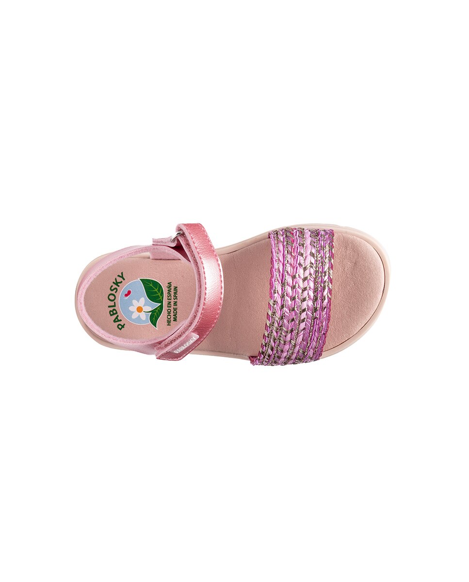 Sandalias plataforma flex de niña - Pablosky - Rosa Rosa-5