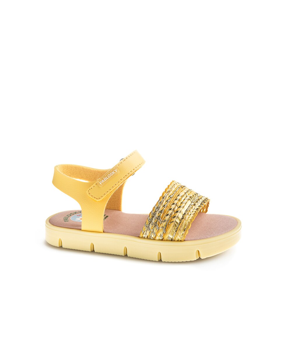Sandalias plataforma flex de niña - Pablosky - Amarillo Amarillo-1