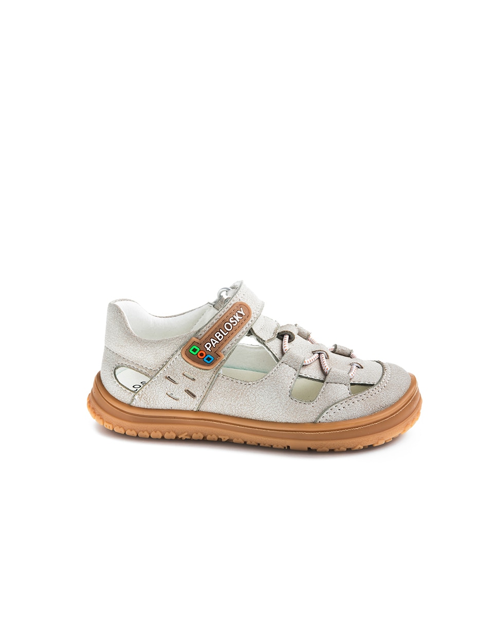 Sandalias cerradas unisex barefoot con cierre adherente - Pablosky - Blanco Blanco-1