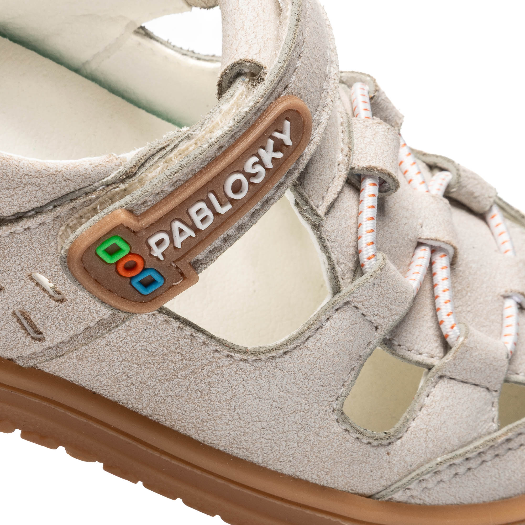 Sandalias cerradas unisex barefoot con cierre adherente - Pablosky - Blanco Blanco-3