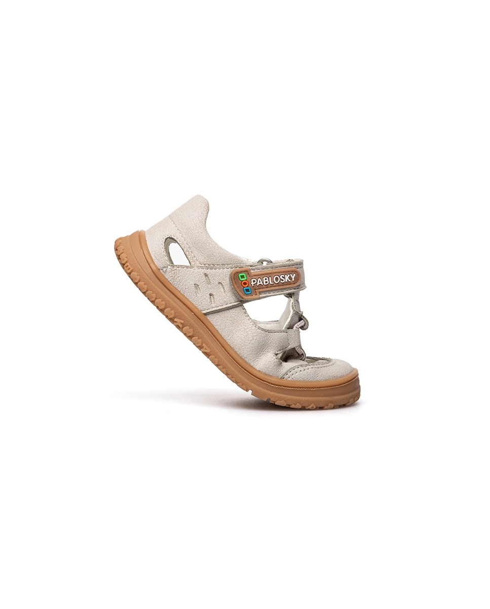 Sandalias cerradas unisex barefoot con cierre adherente - Pablosky - Blanco Blanco-8