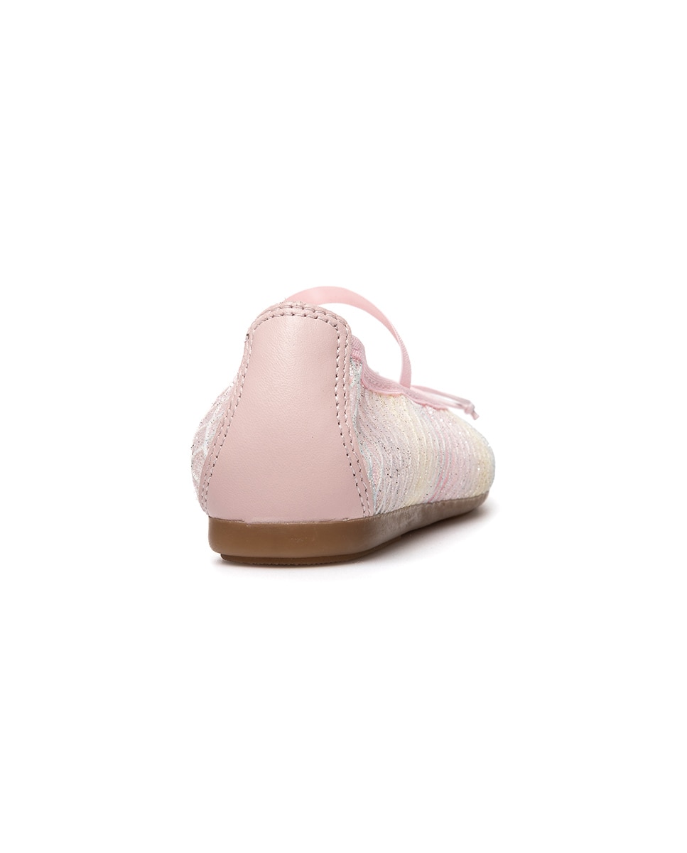 Bailarinas de niña con planta inTech antibacterias y sistema de cierre elástico - Paola - Rosa Rosa-5