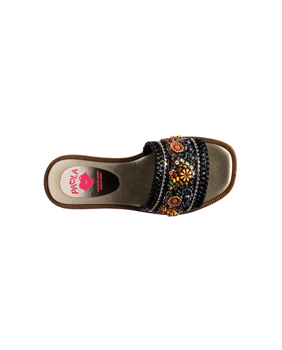 Sandalias abiertas de niña - Pablosky - Negro / Naranja Negro / Naranja-3