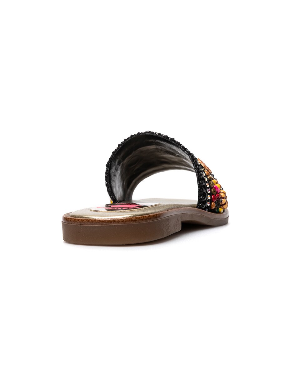 Sandalias abiertas de niña - Pablosky - Negro / Naranja Negro / Naranja-5