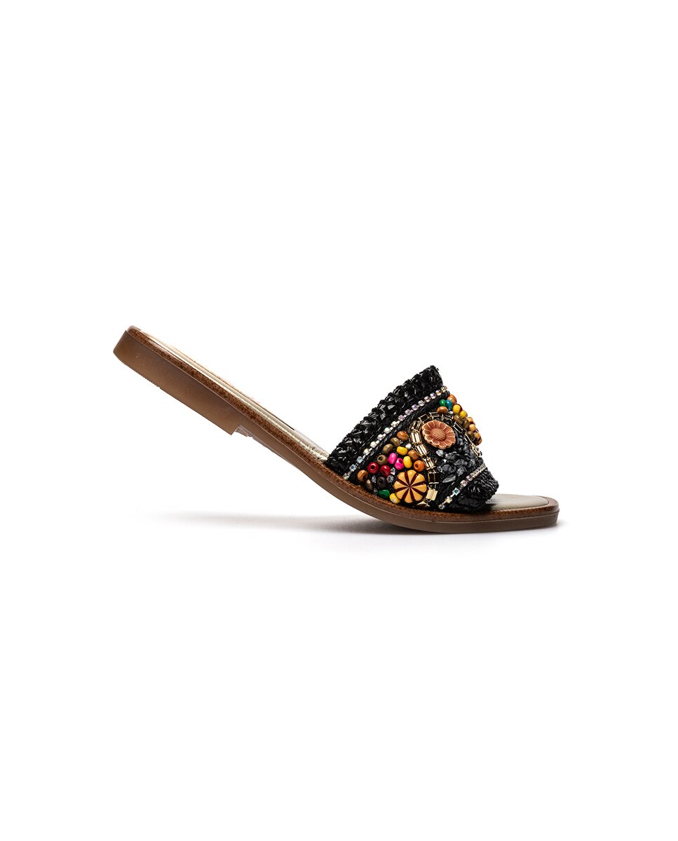 Sandalias abiertas de niña - Pablosky - Negro / Naranja Negro / Naranja-6