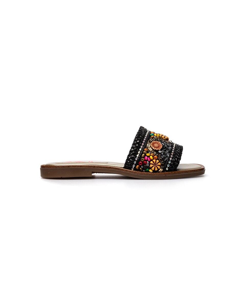 Sandalias abiertas de niña - Pablosky - Negro / Naranja Negro / Naranja-7