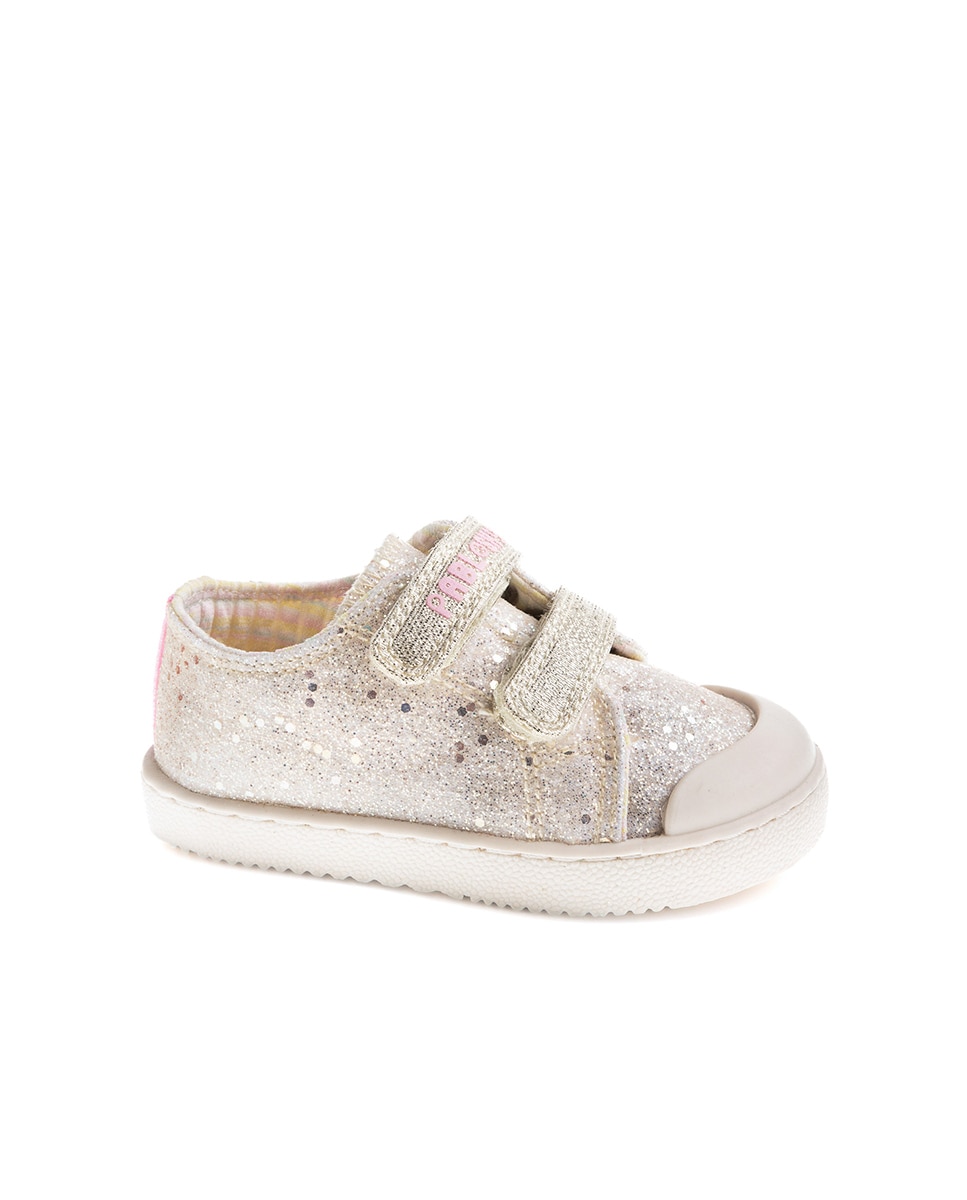 Zapatillas de lona de niña barefoot con cierre adherente - Pablosky - Beige Beige-1
