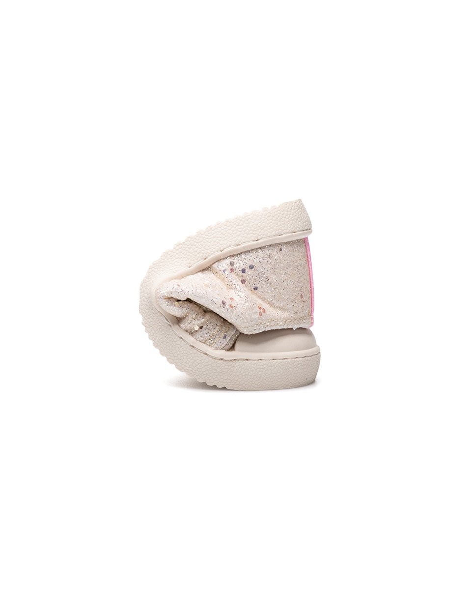 Zapatillas de lona de niña barefoot con cierre adherente - Pablosky - Beige Beige-2