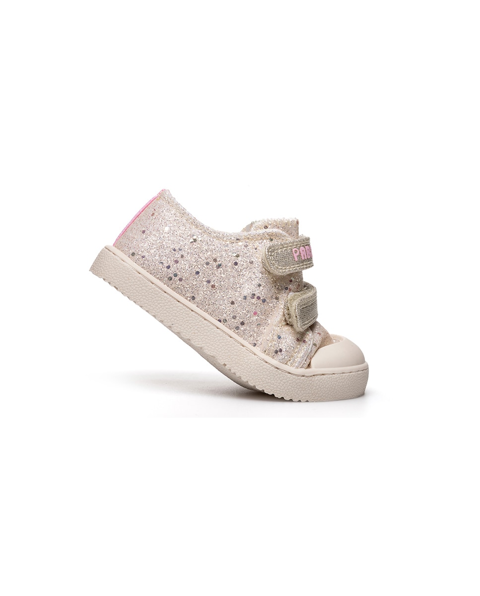 Zapatillas de lona de niña barefoot con cierre adherente - Pablosky - Beige Beige-7