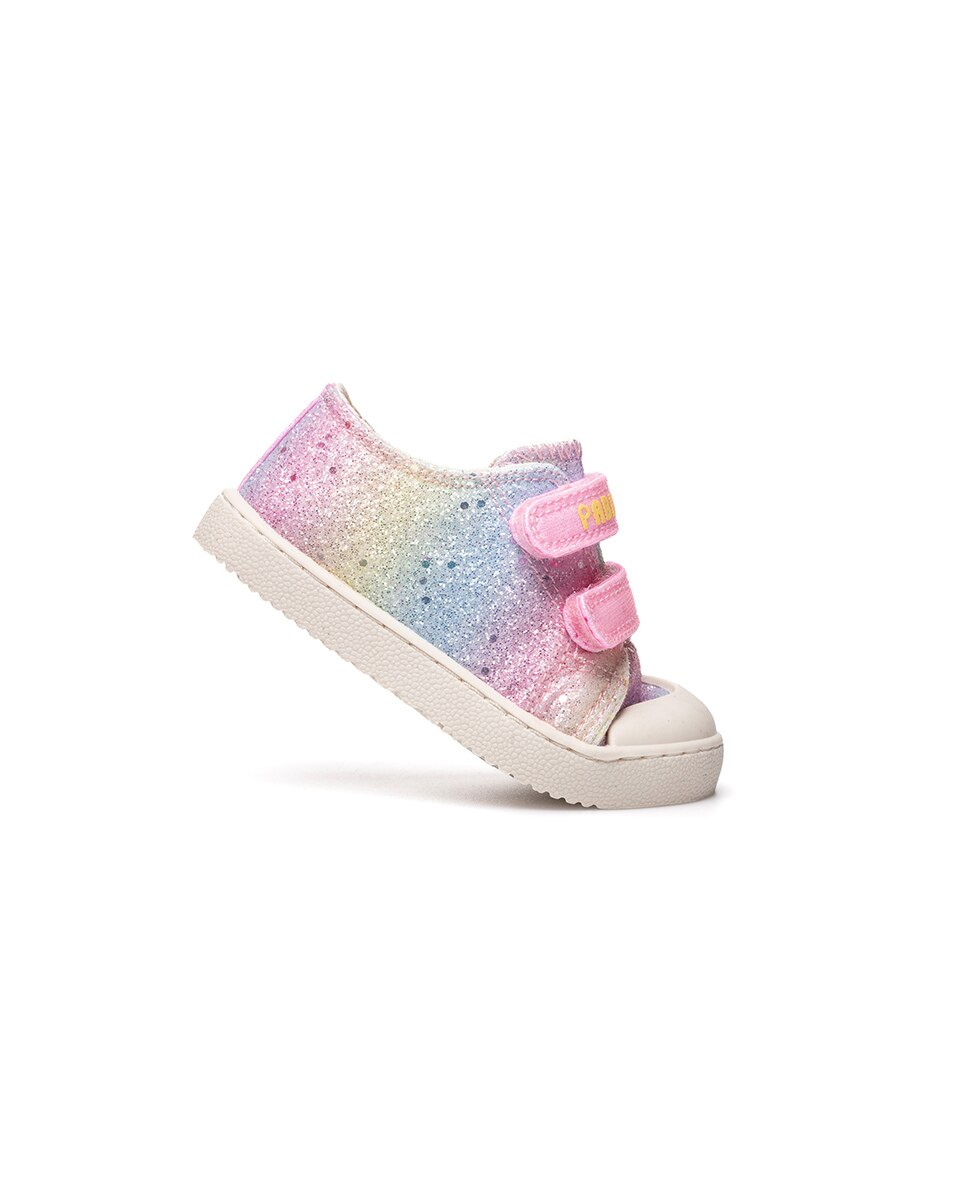 Zapatillas de lona de niña barefoot con cierre adherente - Pablosky - Rosa Rosa-7