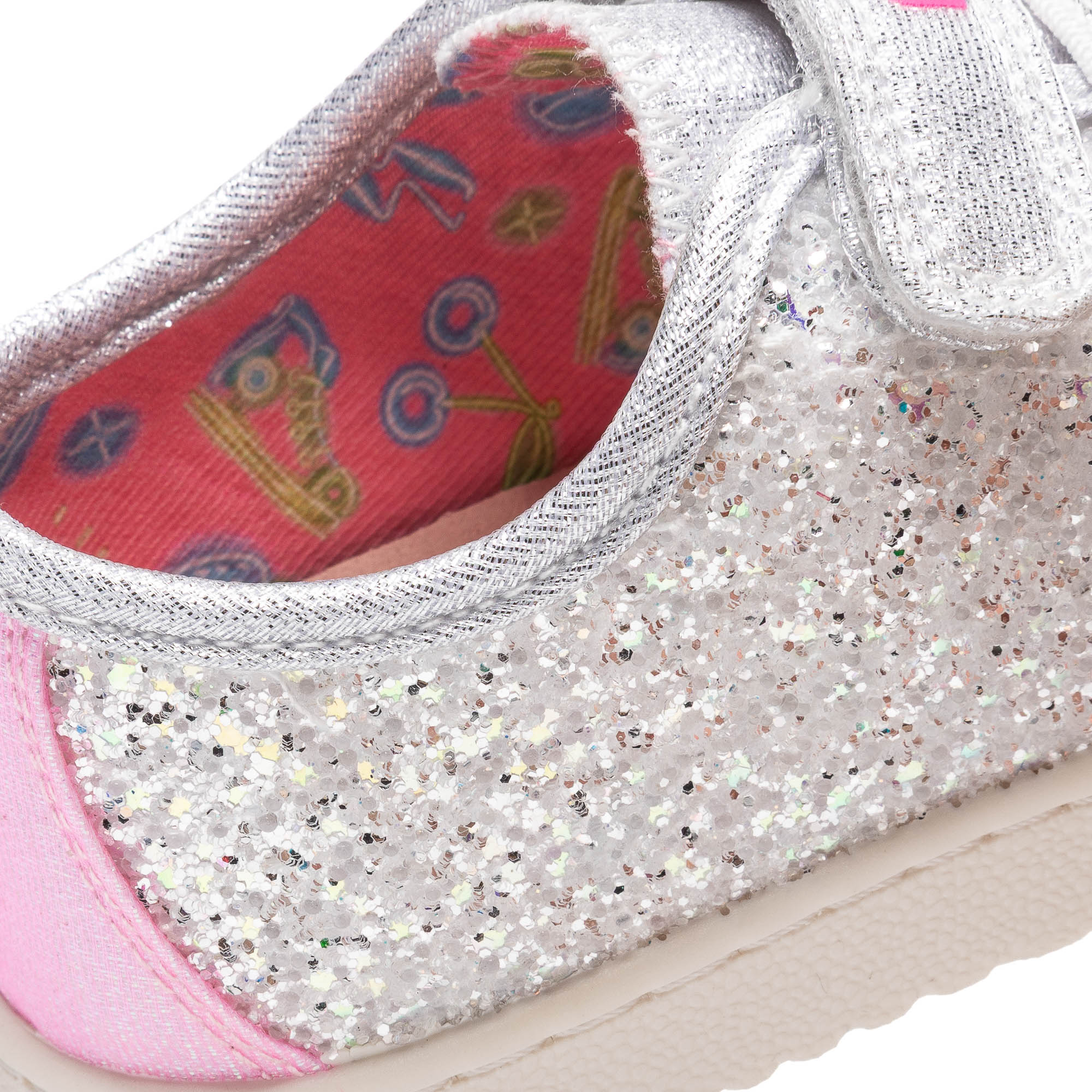 Zapatillas de lona de niña barefoot con cierre adherente - Pablosky - Plata / Rosa Plata / Rosa-3