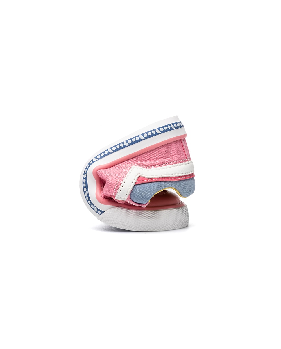Zapatillas de lona de bebé niña barefoot con cierre adherente - Pablosky - Rosa Rosa-2