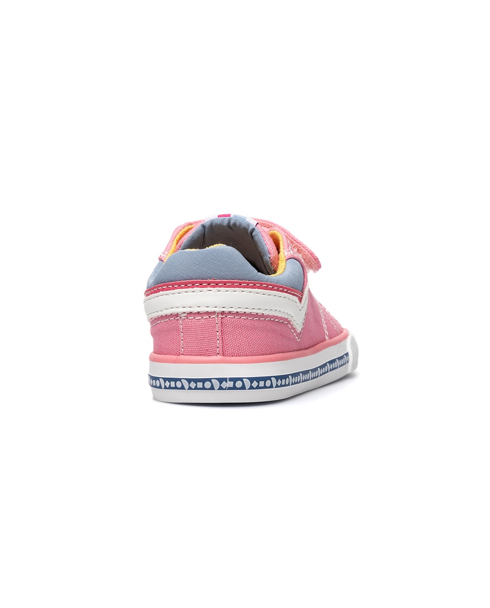 Zapatillas de lona de bebé niña barefoot con cierre adherente - Pablosky - Rosa Rosa-6