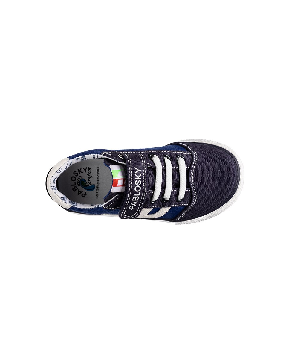 Zapatillas casual de niño - Pablosky - Azul claro / Azul marino Azul / Blanco-5
