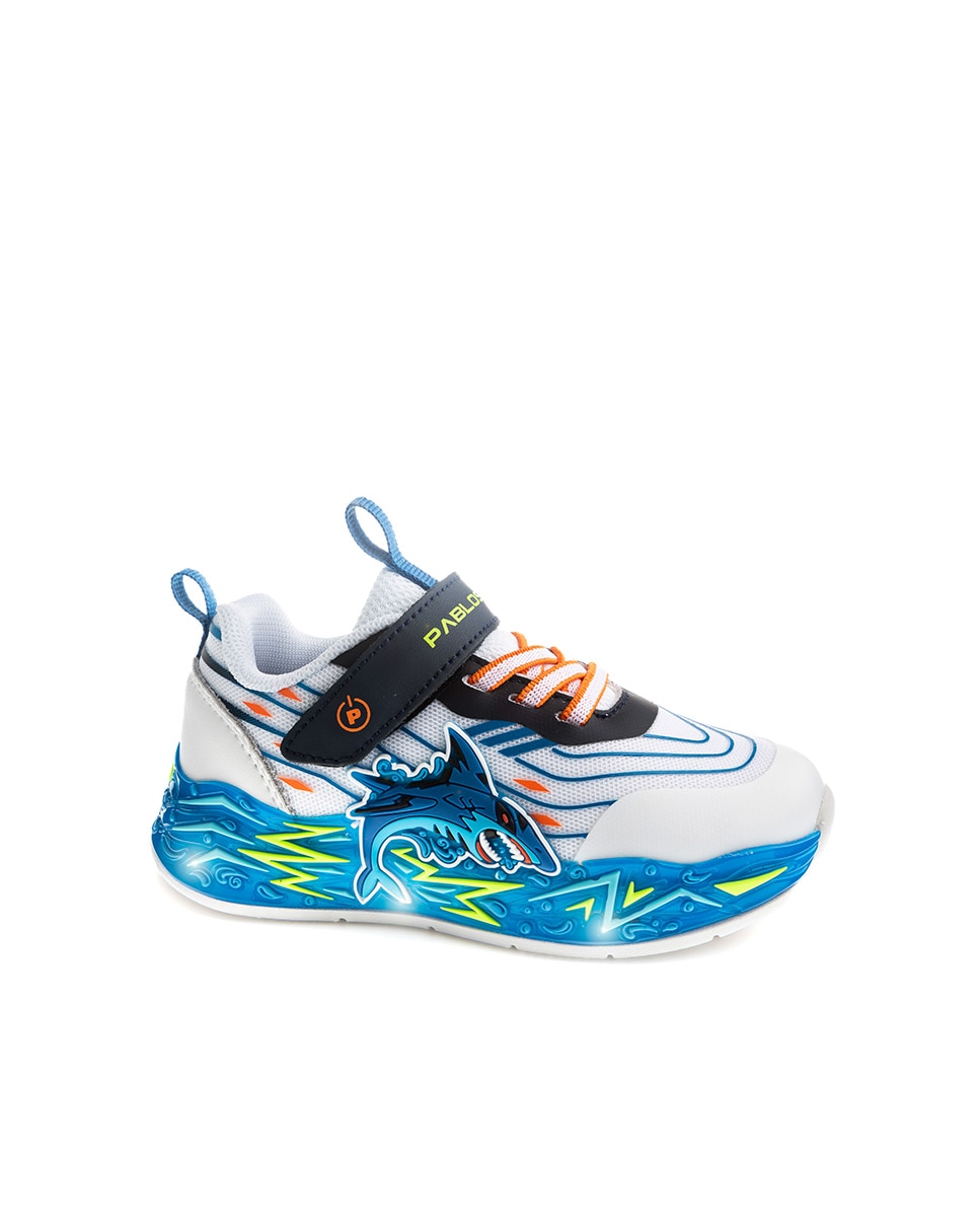 Zapatillas deportivas de niño pablosky con cierre adherente - Blanco Blanco-1