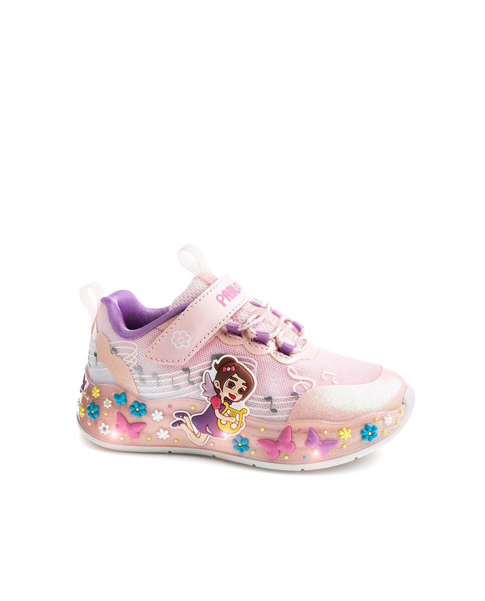 Imagen 0 de Zapatillas deportivas de niña pablosky con cierre adherente Rosa