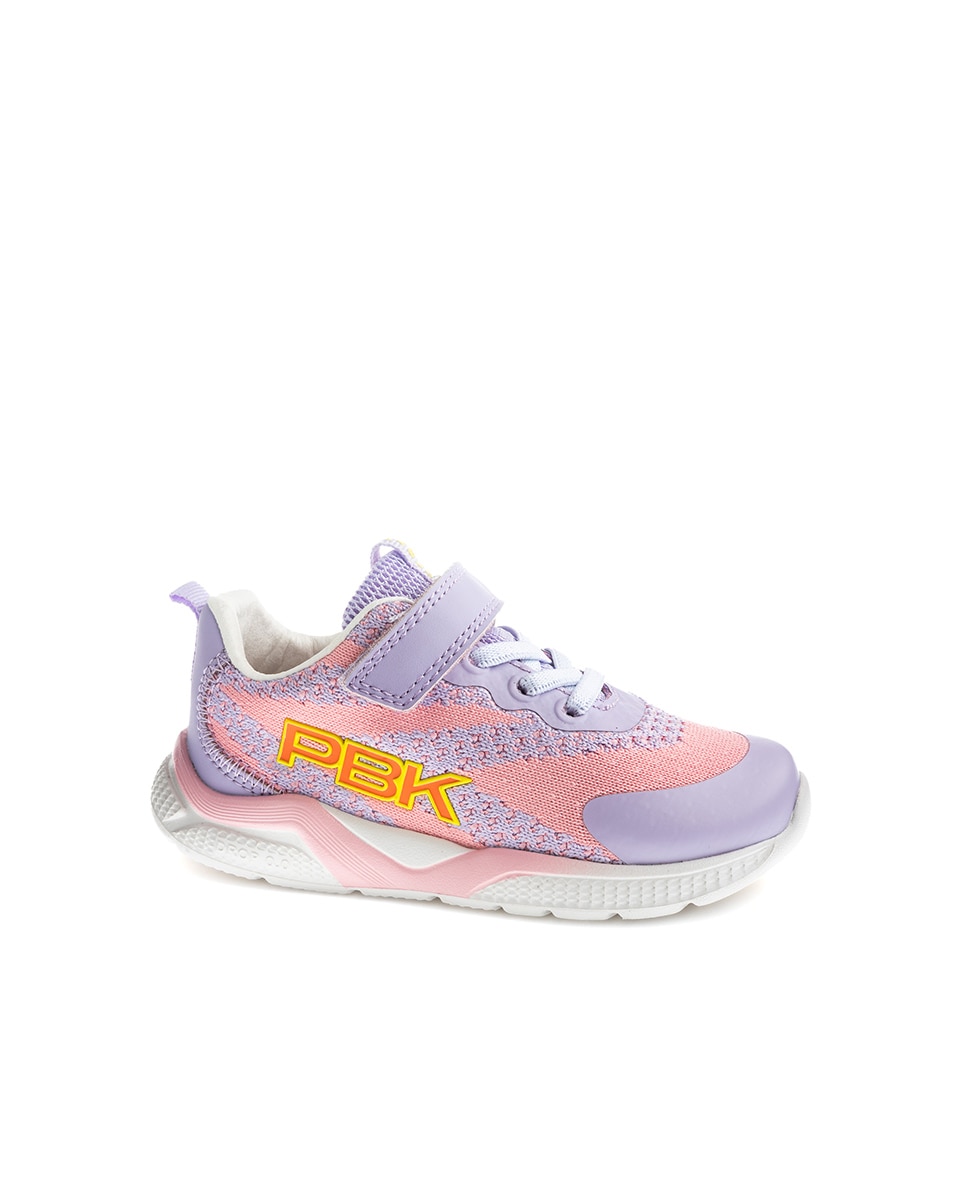 Imagen 0 de Zapatillas deportivas de niña barefoot con cierre adherente Rosa claro