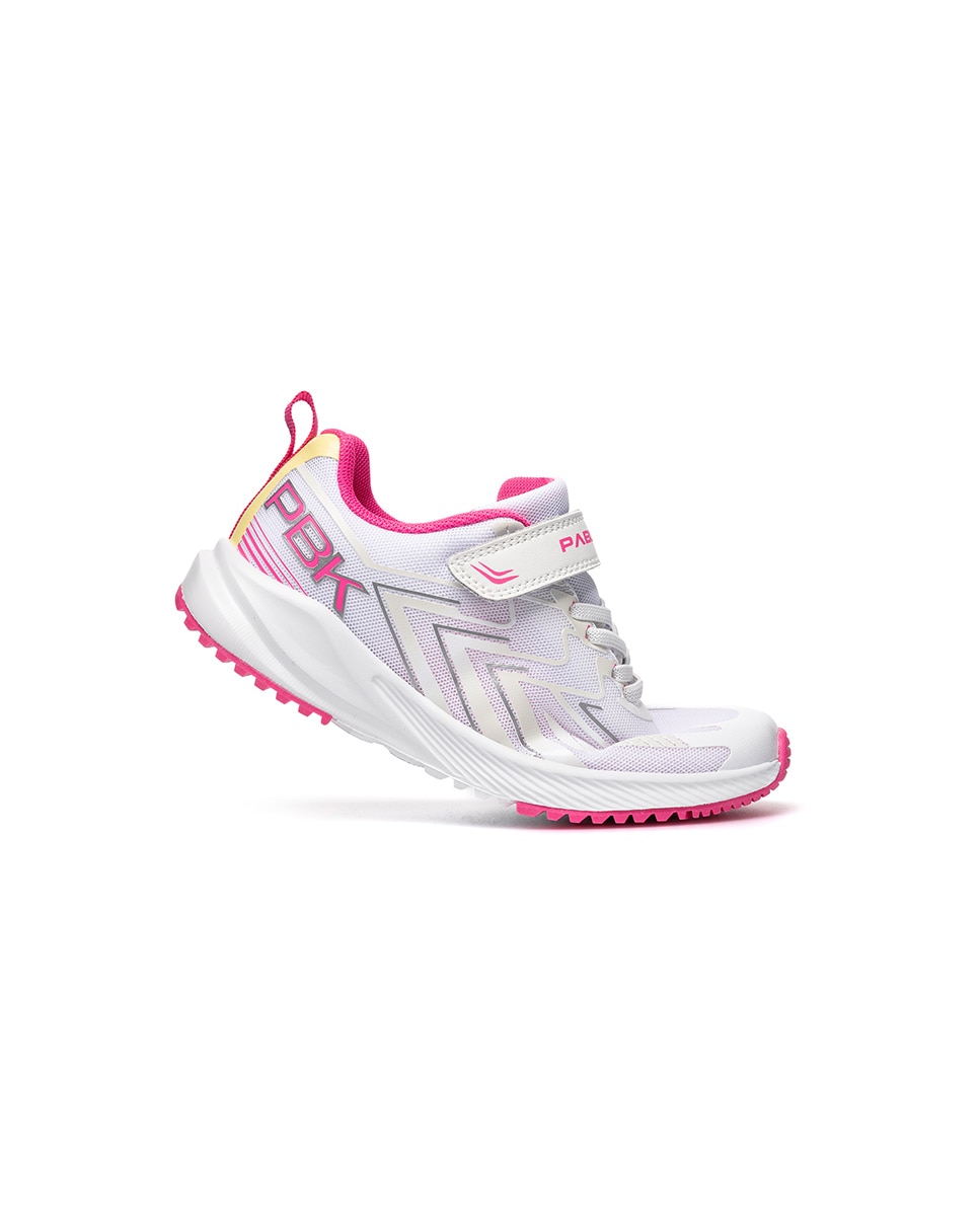 Imagen 6 de Zapatillas deportivas de niños pablosky con cierre adherente - Blanco / Fucsia Blanco / Fucsia