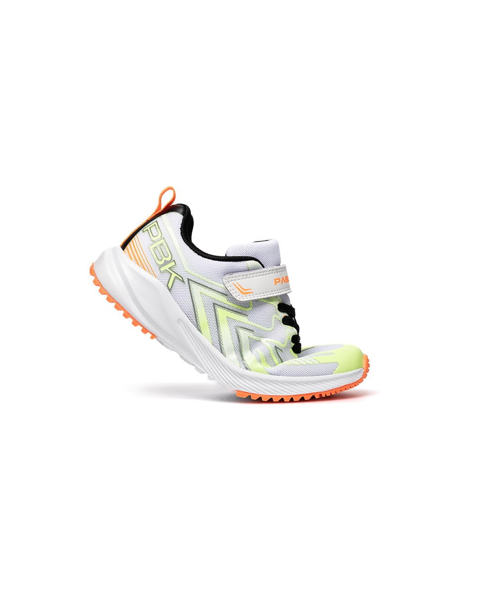 Imagen 6 de Zapatillas deportivas de niños pablosky con cierre adherente - Blanco / Naranja Blanco / Naranja