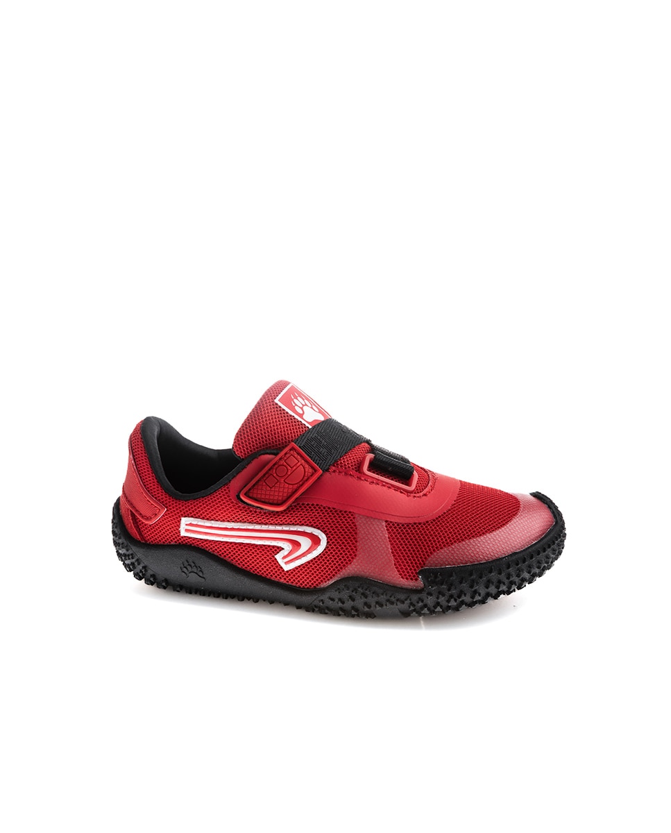 Zapatillas deportivas unisex barefoot con cierre adherente - Pablosky - Rojo / Negro Rojo / Negro-1