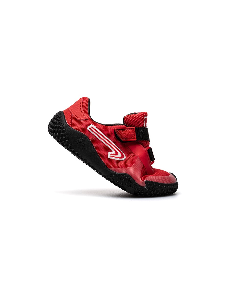 Zapatillas deportivas unisex barefoot con cierre adherente - Pablosky - Rojo / Negro Rojo / Negro-7