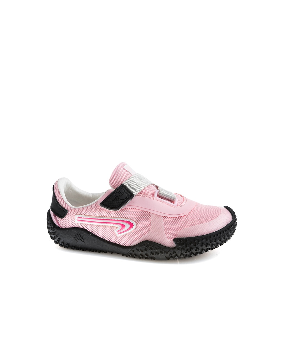 Imagen 0 de Zapatillas deportivas unisex barefoot con cierre adherente Rosa / Negro