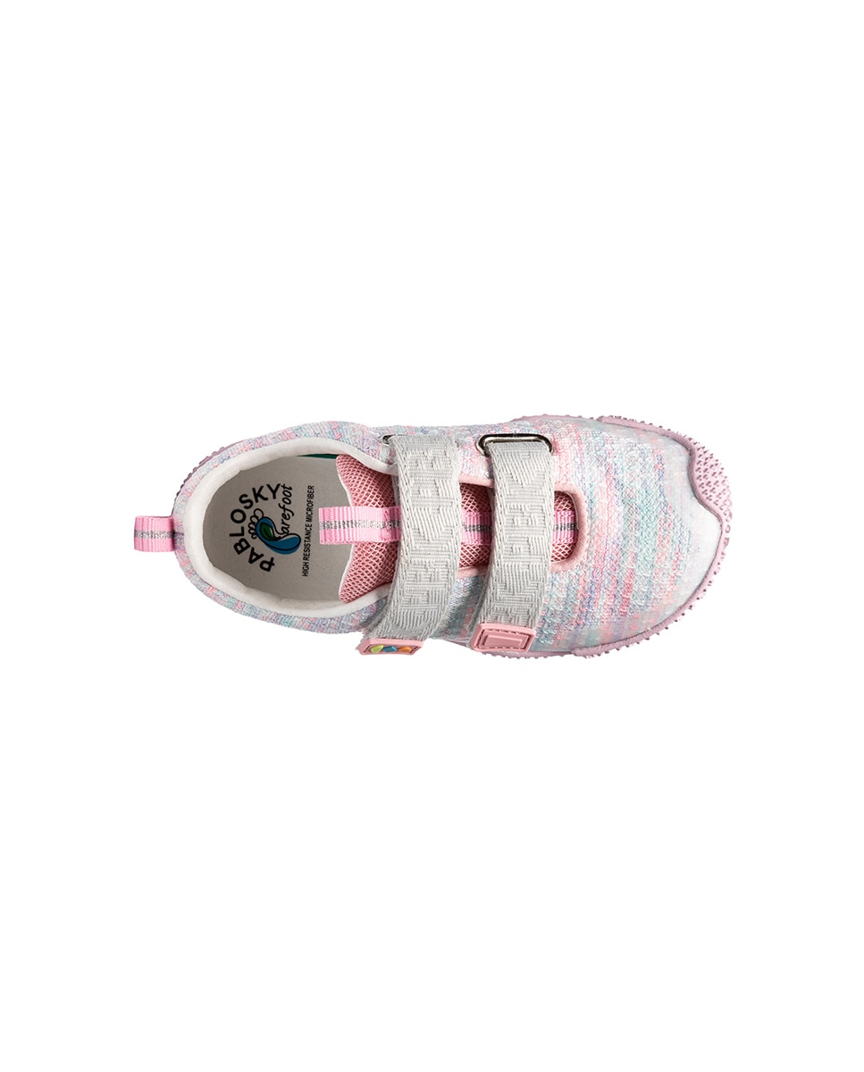 Imagen 5 de Zapatillas deportivas de niños pablosky barefoot con cierre adherente - Rosa claro Rosa claro