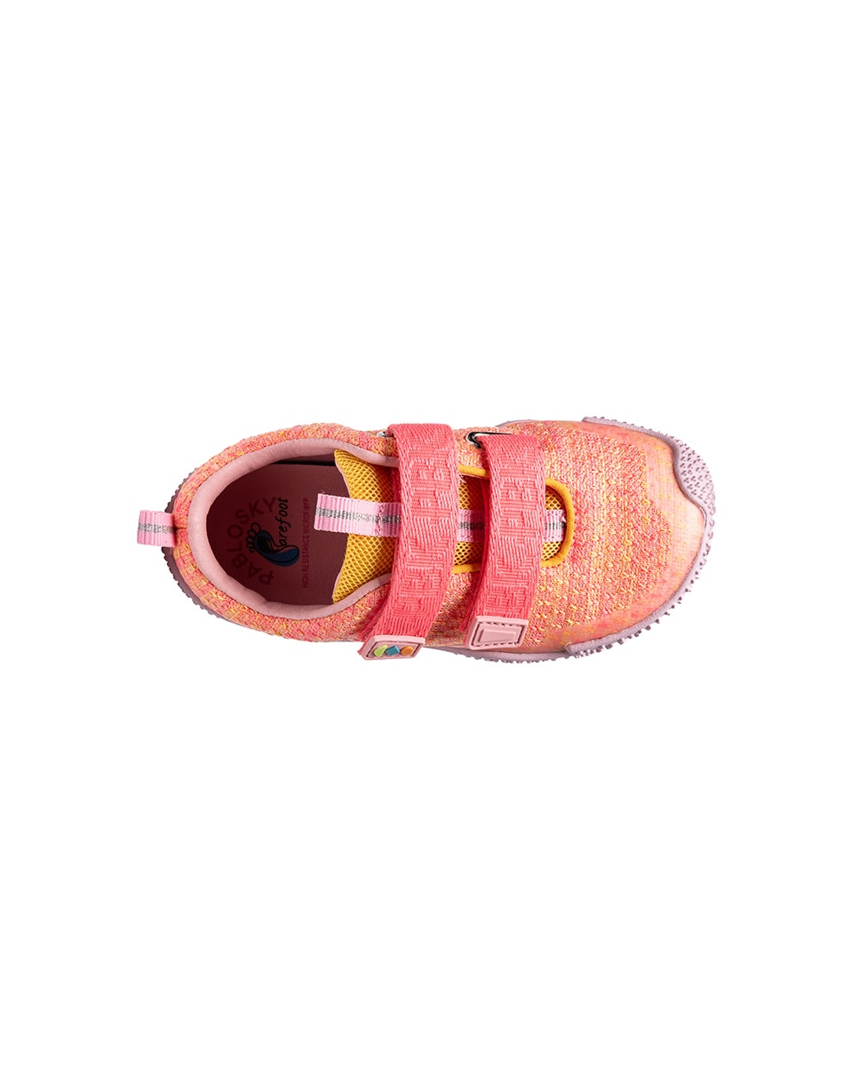Imagen 5 de Zapatillas deportivas de niños pablosky barefoot con cierre adherente - Rosa Rosa