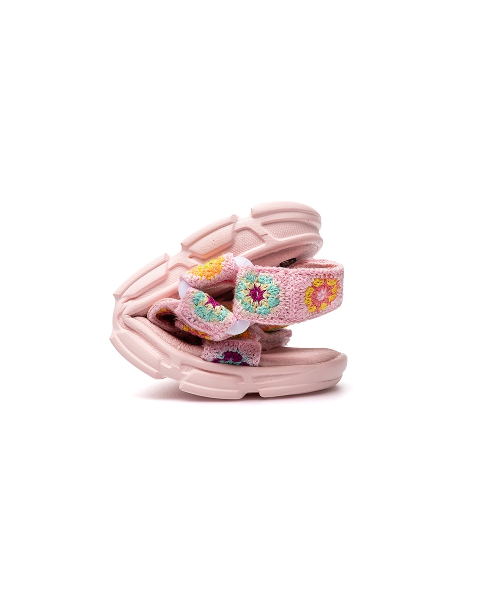 Sandalias abiertas de niña con cierre adherente - Pablosky - Rosa claro Rosa claro-2