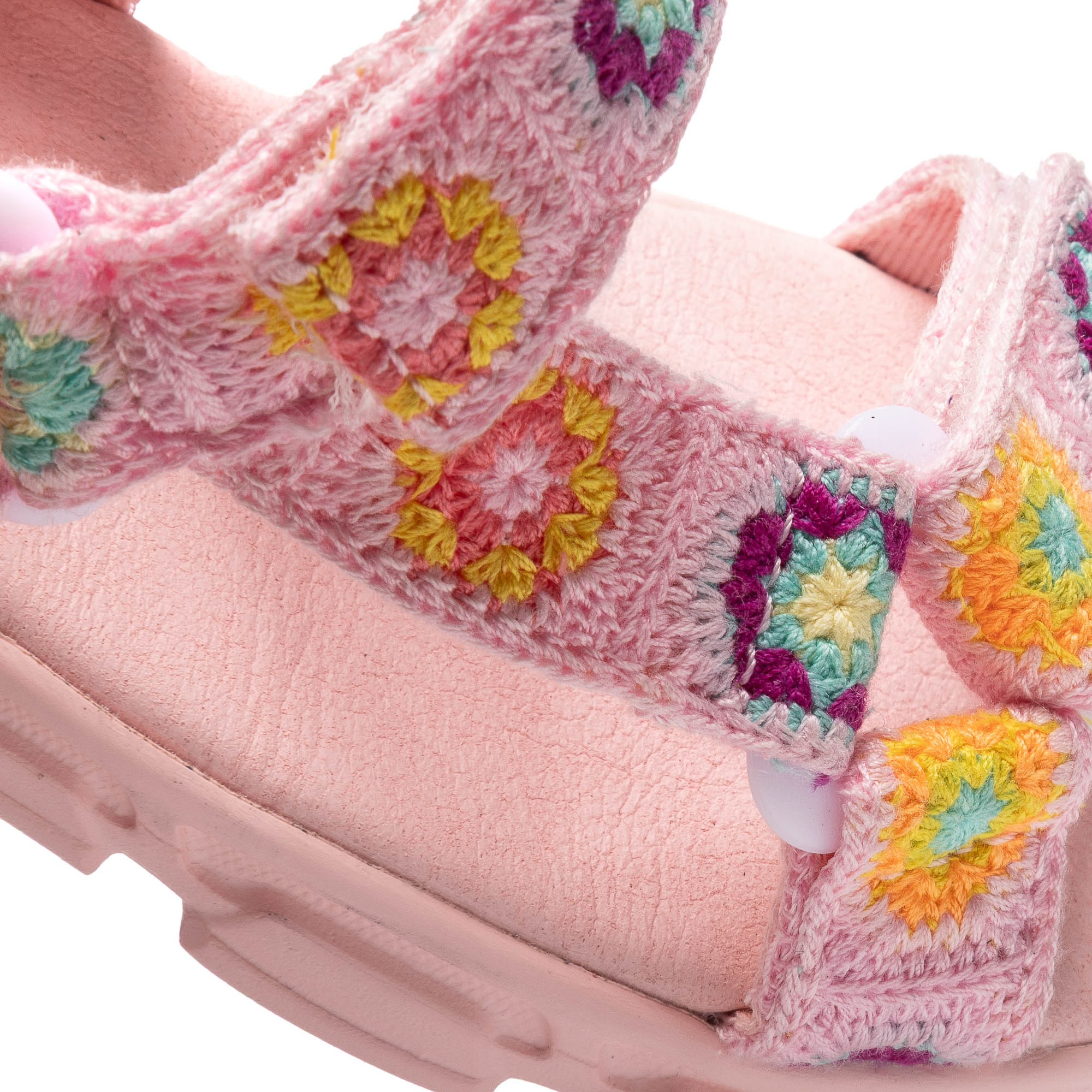 Sandalias abiertas de niña con cierre adherente - Pablosky - Rosa claro Rosa claro-3