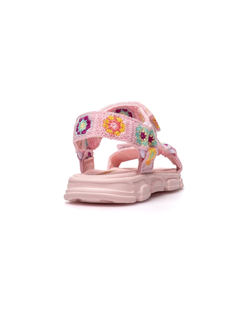Sandalias abiertas de niña con cierre adherente - Pablosky - Rosa claro Rosa claro-6