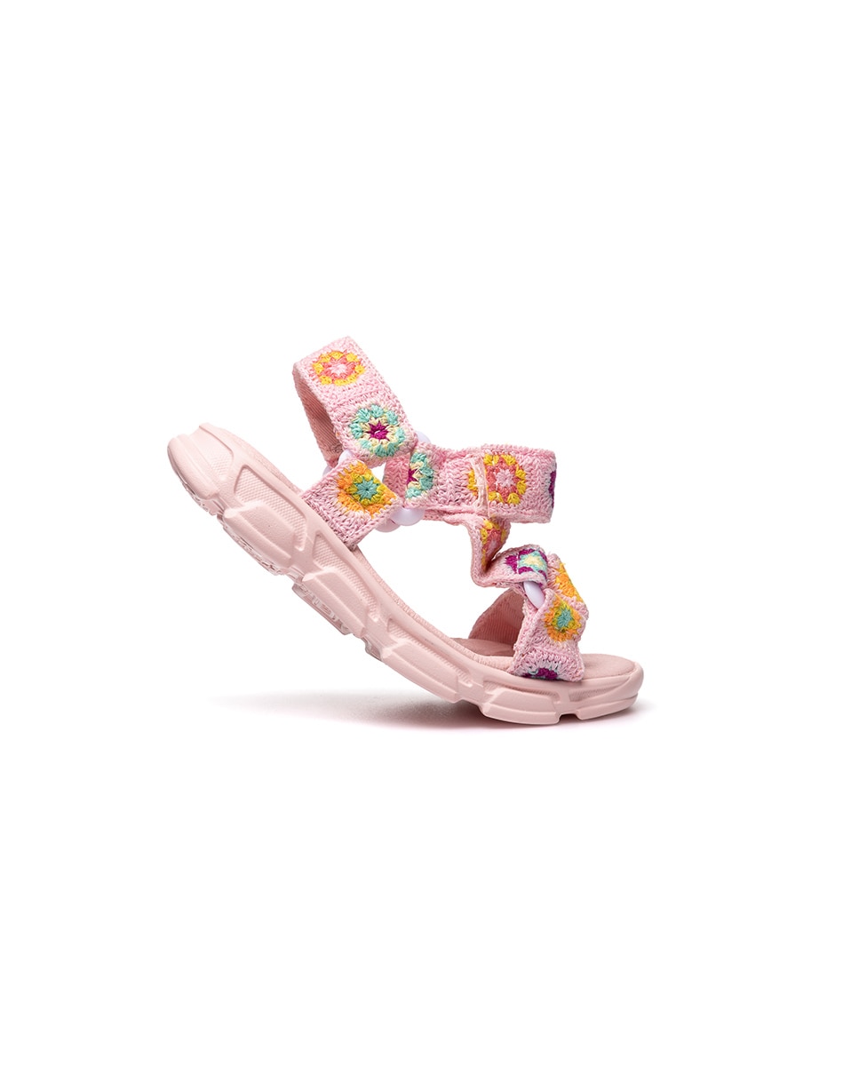 Sandalias abiertas de niña con cierre adherente - Pablosky - Rosa claro Rosa claro-7