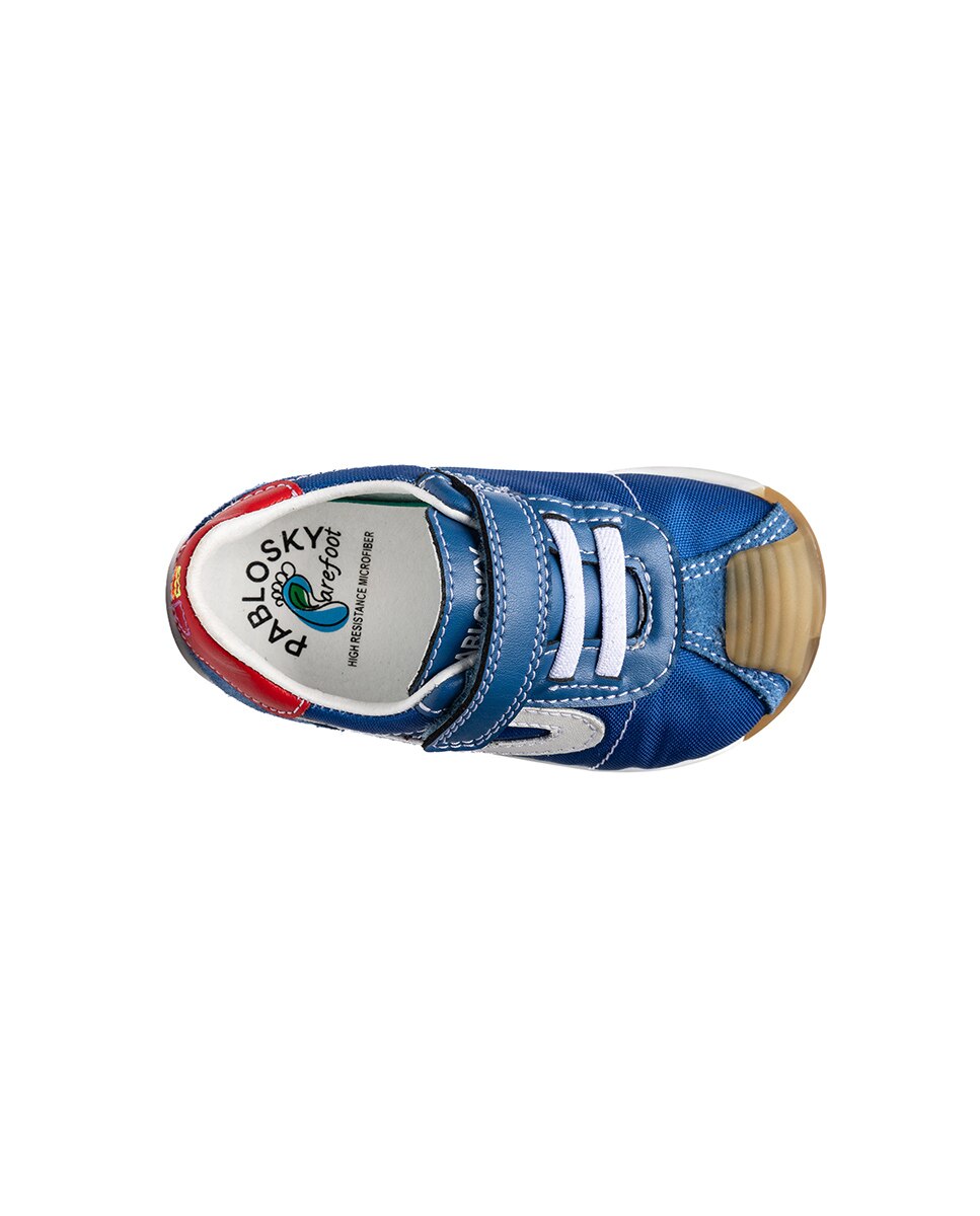 Zapatillas deportivas de bebé niño barefoot con cierre adherente - Pablosky - Azul Azul-5