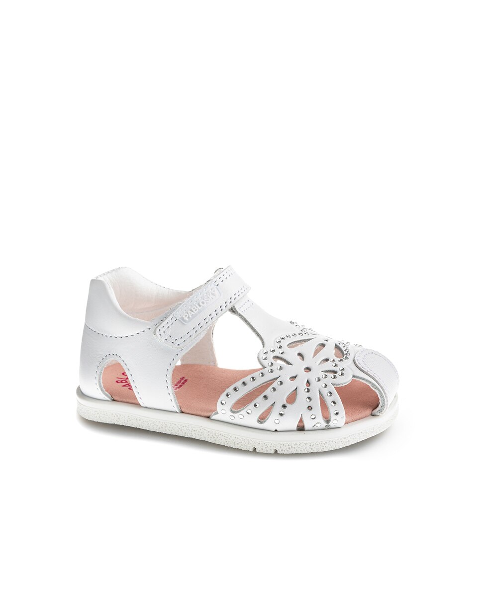 Sandalias Barefoot de bebé niña - Pablosky - Blanco Blanco-1