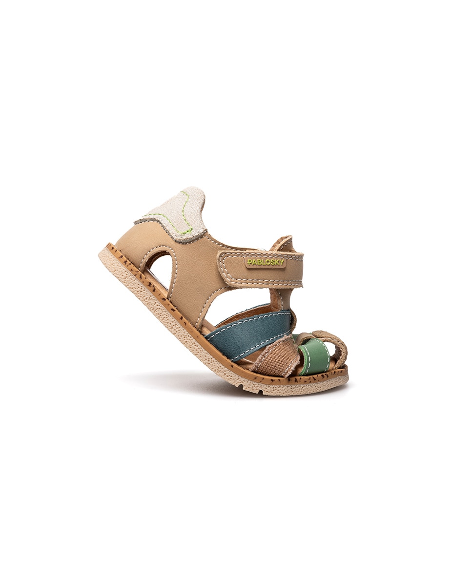 Imagen 7 de Sandalias de bebé niño barefoot con cierre adherente - Pablosky - Beige Beige